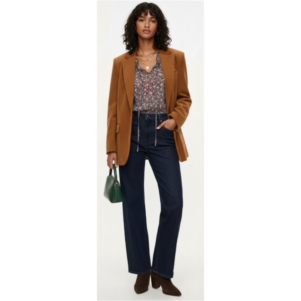 Poetry Women's Size Small Multicolor Ditsy Florals Boho Peasant Blouse - Picture 14 of 14